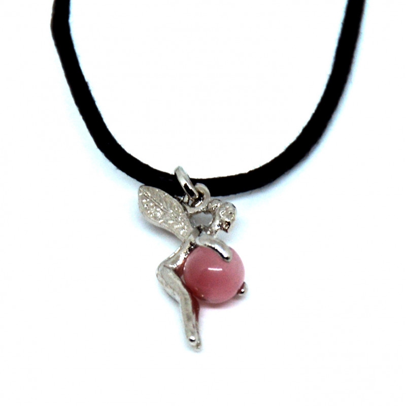 Pendentif fée rose