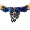 Bracelet lapis lazuli et Quartz Ganesh