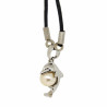 Pendentif dauphin et orbe blanc