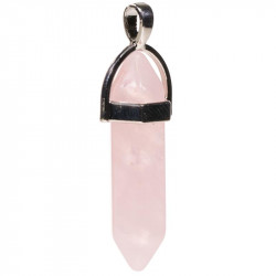 Pendentif quartz rose