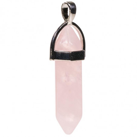 Pendentif quartz rose