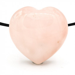 Pendentif en forme de coeur en Quartz rose, foré