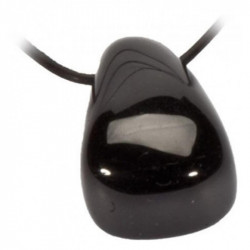 Pendentif onyx noir, foré