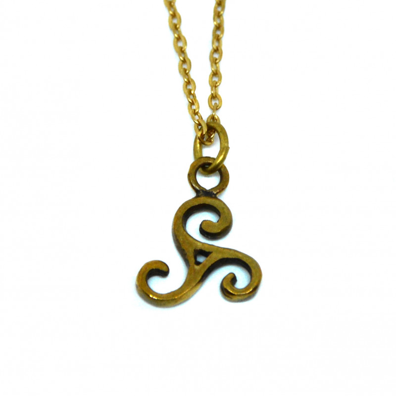 Pendentif triskèle bronze doré