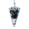 Pendule orgonite tourmaline noire