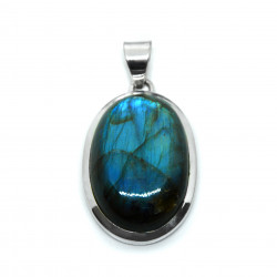 Pendentif argent et labradorite