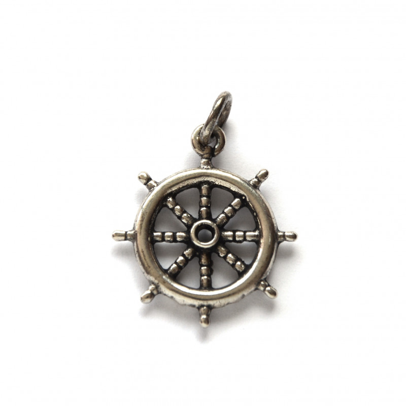 Pendentif roue de bateau argent