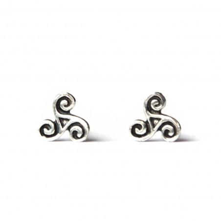 Boucles d'oreilles en argent petits Triskèles