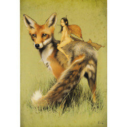 Affichette : elfe et renard