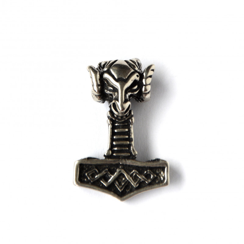 Pendentif Mjölnir bélier en argent