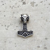 Pendentif Mjölnir bélier en argent