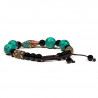 Bracelet turquoise corail et agate noire
