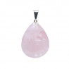 Pendentif goutte de quartz rose