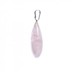 Pendentif goutte de quartz rose