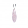 Pendentif goutte de quartz rose