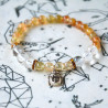 Bracelet citrine et cristal de roche, avec Bouddha