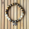 Bracelet oeil de tigre et quartz rutile éléphant