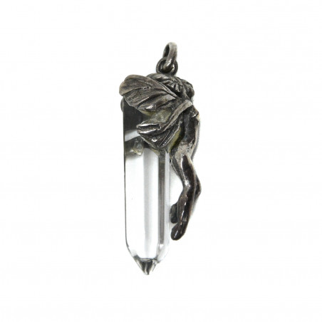 Pendentif fée et quartz