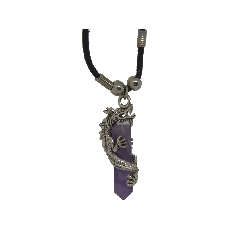 Pendentif dragon avec améthyste