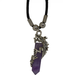 Pendentif dragon avec améthyste