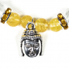 Bracelet citrine et cristal de roche, avec Bouddha